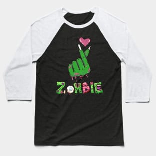 Zombie Kpop Heart Baseball T-Shirt